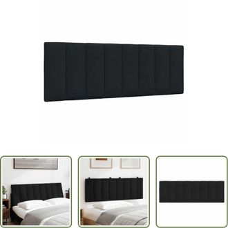 vidaXL vidaXL Cuscino per letto - Cuscino Testiera Hanko Nero 120 cm in Tessuto
