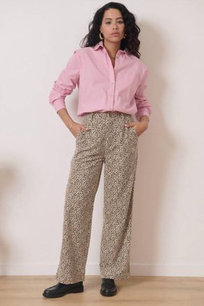 Garance Paris Klaya Velvet Pants In Cheetah