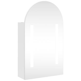vidaXL Mueble De Ba&ntilde;o Con Espejo Arqueado Y Luz Led Blanco 42x13x70 Cm Vidaxl