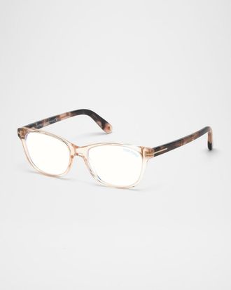 Tom Ford Square Blue Block Optical Frames