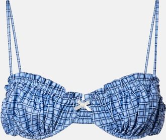 Faithfull The Brand Moana checked bikini top