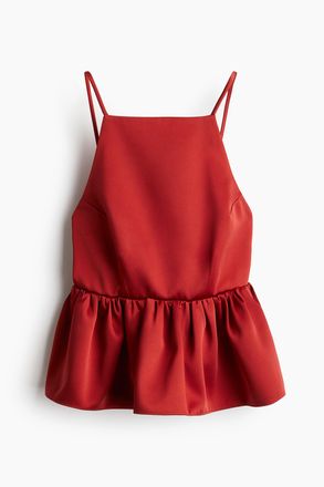 H&M Tr&auml;gertop mit Peplum - Rot