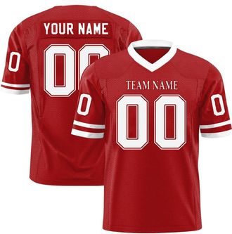 Generic Custom Football Jersey Short Sleeve Personalised Team Shirts for Men Women Kids, Customize Baseball Jerseys Printed with Name Number Personalized Unif