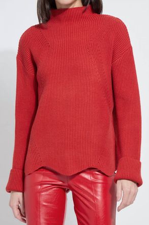 Lyss&eacute; Hyacinth Cozy Rib Pullover In Extra Ordinary Red