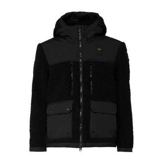 Blauer Faux Fur & Shearling Jackets, male, Black, Size: S Wilcock Jacket