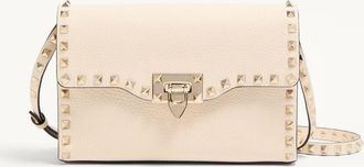 Valentino Garavani Small Rockstud Grainy Calfskin Crossbody Bag Wo