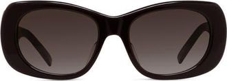 Givenchy 53mm Geometric Sunglasses in Shiny Bordeaux /Gradient at Nordstrom