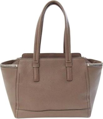 Ferragamo Pre-owned Handbags, female, Brown, Size: ONE SIZE Pre-owned Gancini Tote Bag