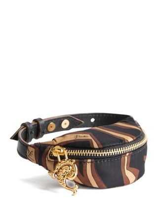 Pucci Yummy leather-strap printed coin purse - women - Leather/Polyamide - One Size - Black