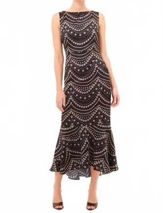 Misa Patricia Midi Dress In Stranded Pearls