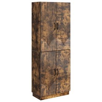 vidaXL Juego De Armarios 2 Uds. Roble Ahumado Madera De Ingenier&iacute;a Vidaxl