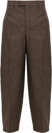 Ami Katoenen Broek met Plooi - Heren - Wijde Broeken - Bruin - 4XS - Katoen - Broeken
