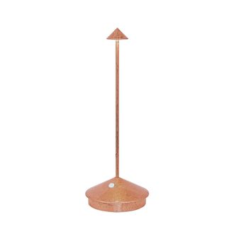 Zafferano Zafferano - Lampada A Led Da Tavolo Pina Pro Foglia Rame Ricaricabile E Dimmerabile Senza Fili