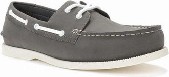 Club Room Elliot Mens Gray Canvas Moc Toe Comfort Casual Boat Shoes ZAP2364