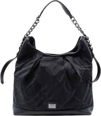 Burberry Pre-owned Vintage Nylon Shoulder Bag - Dames - Vintage Schoudertas - Zwart - ONE Size - Nylon - Vintage