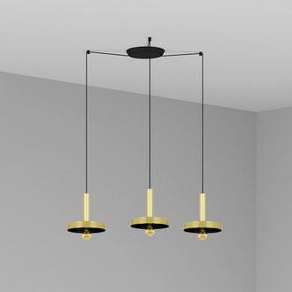 Faro Barcelona Whizz 3l Colgante Oro/negra