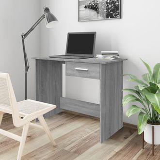 vidaXL Vidaxl - Escritorio De Madera Contrachapada Gris Sonoma 100x50x76 Cm