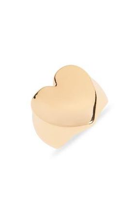 Nordstrom Rack Heart Signet Ring in Gold at Nordstrom Rack, Size 8