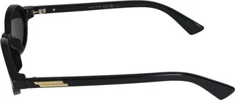 Bottega Veneta Unisex Bv1388s Oval Acetate Sunglasses Black