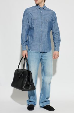 Eleventy Shirt With Pockets, Mens, Blue