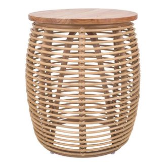 New Pacific Direct Iris Round Rattan End Table