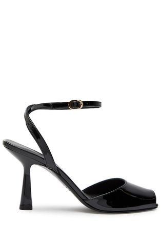Stuart Weitzman Stuart Weitzman Val 85 Patent Leather Sandals - Black - 37 (IT37/ UK4)