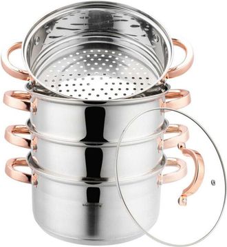 OEM Olla De Vapor Klausberg 5 Piezas 22cm Kb-7733 Oro Rosa