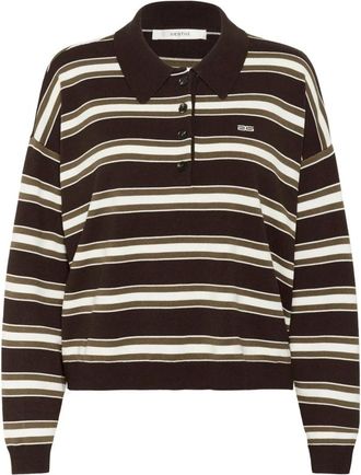 Gestuz Polo Shirts, female, Brown, XL, Polo Pullover Mol&eacute;/Dark Beech