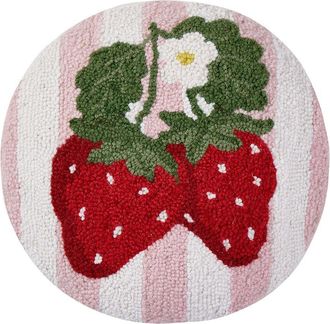 Peking Handicraft Stripe Strawberries Hook Pillow