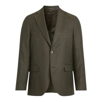 Oscar Jacobson Blazers, male, Brown, Size: 4XL Regular Fit Struktureret Blazer