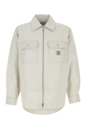 Carhartt Work in Progress Off White Stripes Shirt Jacket