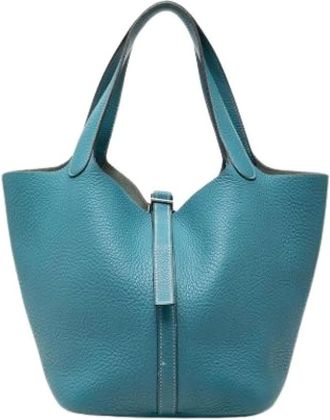 Herm&egrave;s Pre-owned Picotin Bucket Bag - Pre-owned - Mujer - Azul - ONE SIZE