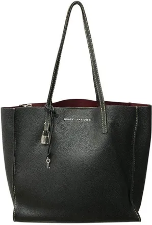 Marc Jacobs Black Leather Tote Bag (Pre-Owned)