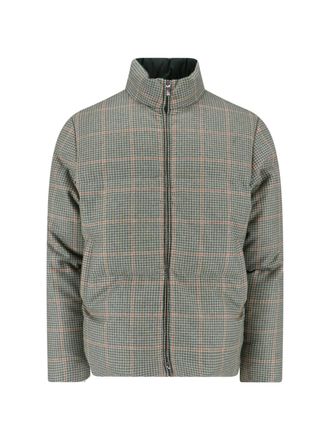 Thom Browne Houndstooth Reversible Down Jacket - Green/Black