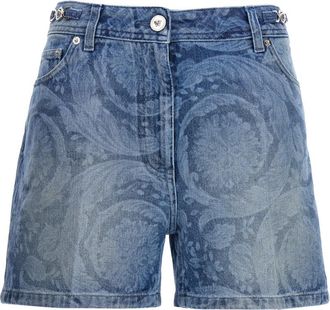 Versace Blue Barocco Shorts