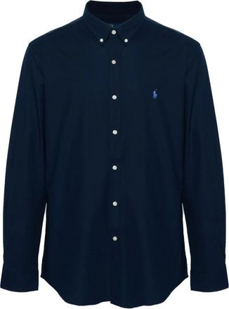 Polo Ralph Lauren Casual Shirts, male, Blue, XL, Navy Blue Polo Pony Shirt