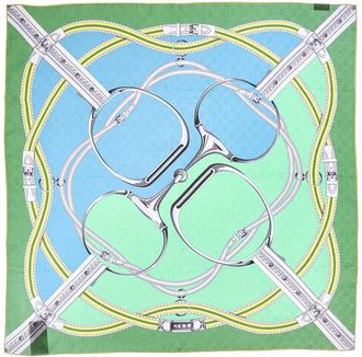 Gucci Gg Logo Silk Scarf