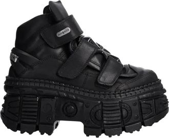 New Rock M-Wall 285-S2 Enkellaars - Dames - Enkellaarsjes - Zwart - 42 EU - Leer - Schoenen