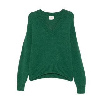 Max Mara Jersey de punto con cuello en V - Knitwear - Mujer - Verde - M