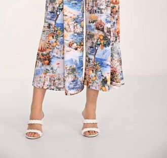 Frank Lyman Design High-Waisted Floral Palazzos Pant In Blue/yellow
