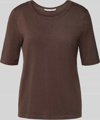 Christian Berg Strickpullover mit 1/2-Ärmel in Dunkelbraun, Größe 34