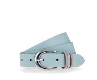 Tamaris Lederg&uuml;rtel TAMARIS, Damen, Gr. 11,5, blau (light blau), Rindsleder, G&uuml;rtel Lederg&uuml;rtel, mit Dreifach-Schlaufe verziert