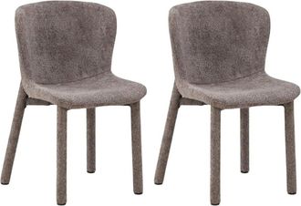 Venture Design 2er-Set Boucl&eacute;-Polsterst&uuml;hle Astoria, Braun