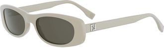 Fendi FF Squared Zonnebril - unisex - Zonnebrillen - Grijs - 53 MM - Accessoires