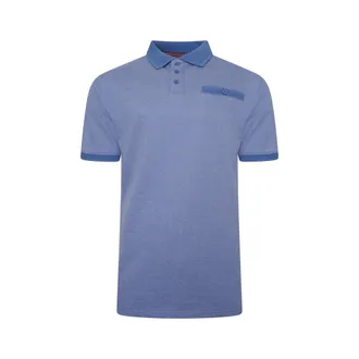 KAM Dobby Pique Polo Shirt Short Sleeve Pocket Cotton Casual Mens Plus Size 5500 (UK, Alpha, 3XL, Plus, Regular, Blue)