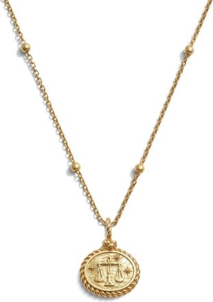 Awe Inspired Zodiac Pendant Necklace in Libra/14K Gold Vermeil at Nordstrom