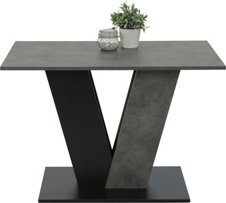 Hela Esstisch »JUDITH mit ABS-Kante« 1 Stk. tlg. Melamin, Säulentisch, V-Form, Bodenplatte farblich abgesetzt