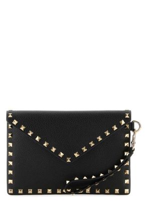 Valentino Garavani Black Rockstud Clutch