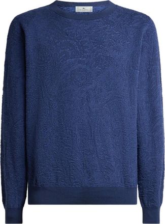 Etro Maglione con stampa paisley - Blu