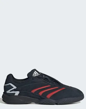 adidas Originals Predator sala scarpe in nero core / rosso scarlet